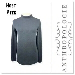 🔥 Host Pick 🔥Anthropologie Postmark textured black sweater size small